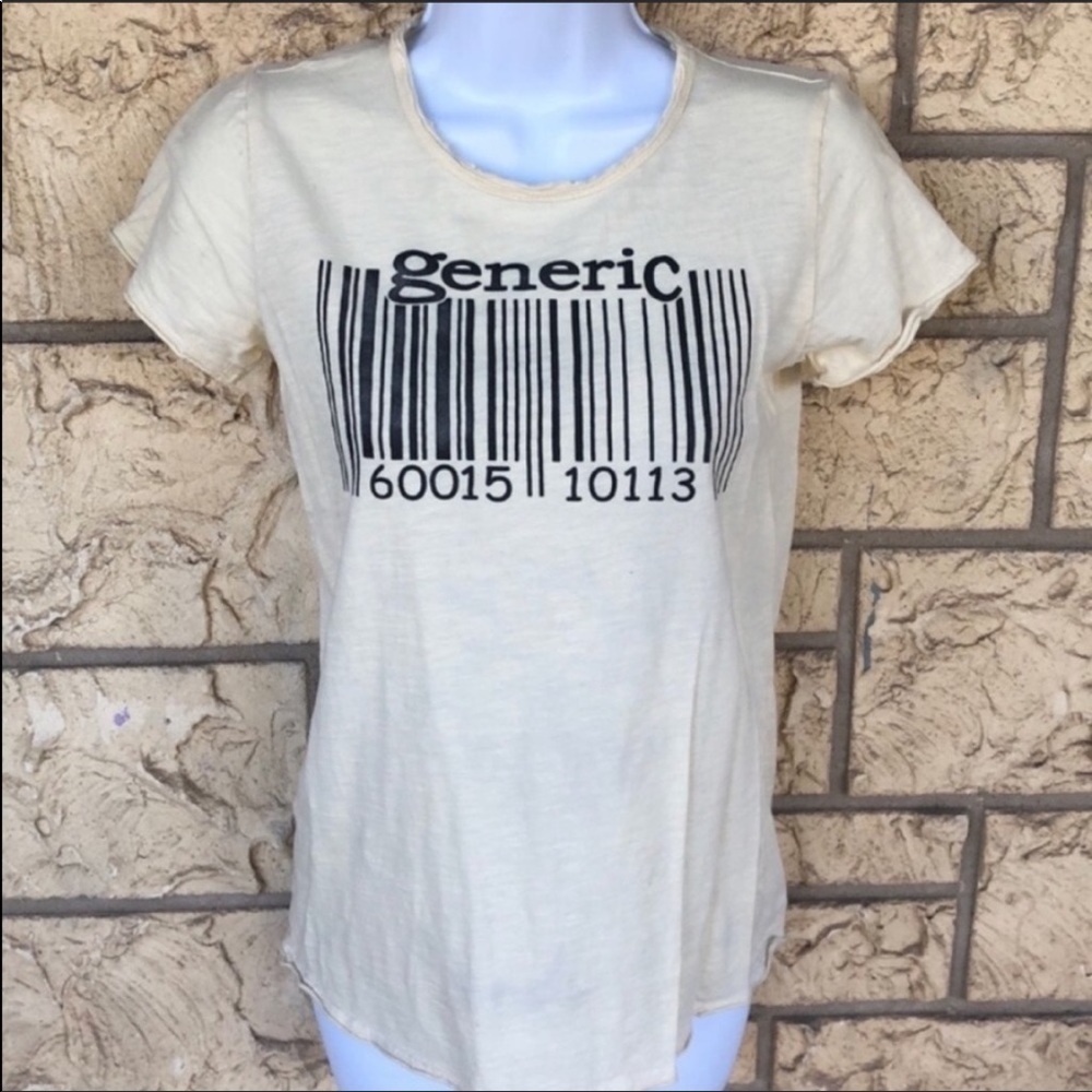 Forever 21 generic barcode graphic Top Size RARE y2k 90s